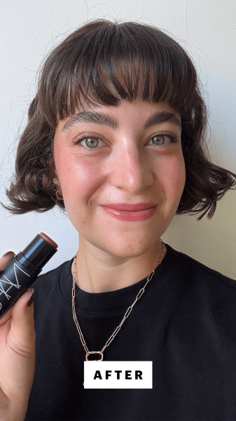 Felbin after applying the Nars The Multiple