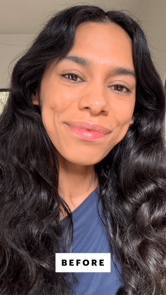 Shipin before applying the Summer Fridays Blush Butter Balm