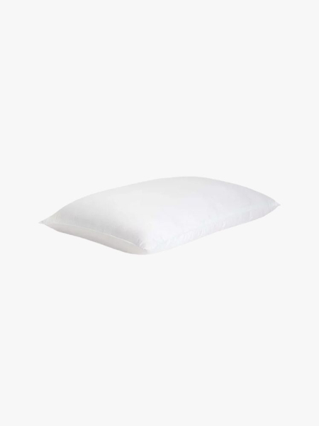 Cozy Earth Silk Pillow in branded component on a light gray background