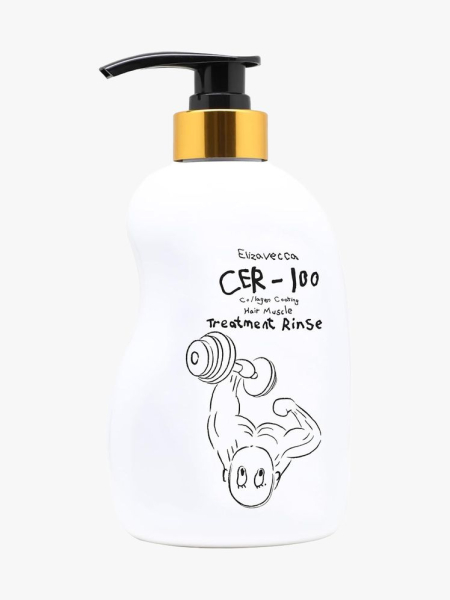 Elizavecca Collagen Coating Hair Treatment Rinse in branded component on a light gray background