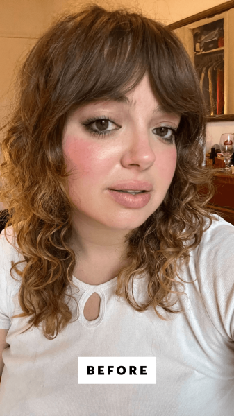 Selfie of Hoffmann before applying the Chanel Le Liner de Chanel Liquid Eyeliner